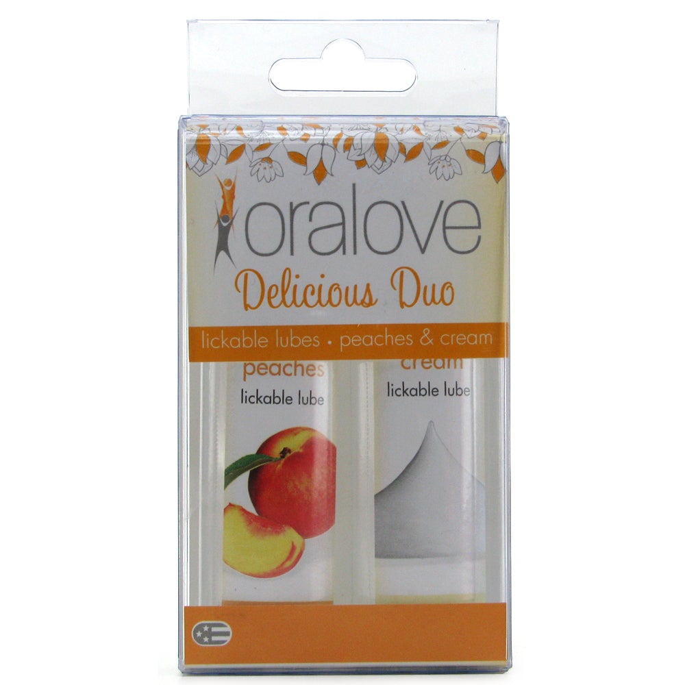 Oralove Delicious Duo Lickable Lube - Peaches and Cream