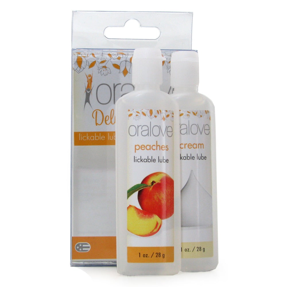 Oralove Delicious Duo Lickable Lube - Peaches and Cream