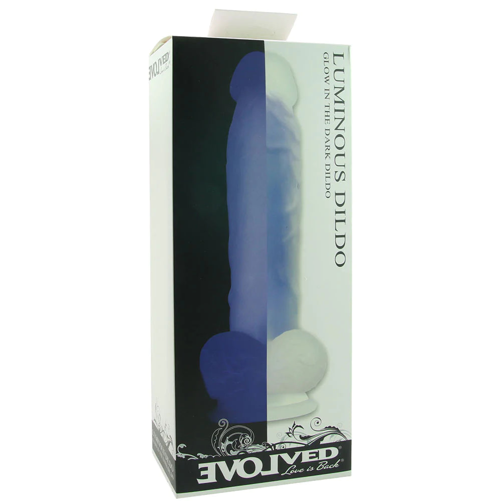 Luminous Glow In The Dark Dildo in Blue