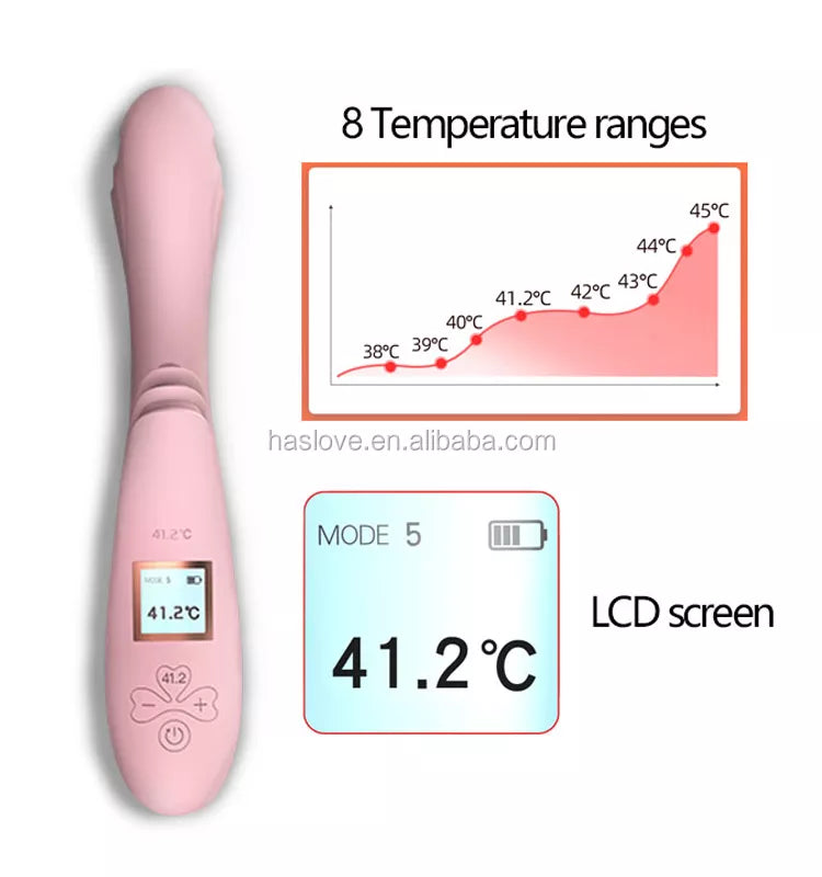 Warming LCD Display Multi Tongue Vibe