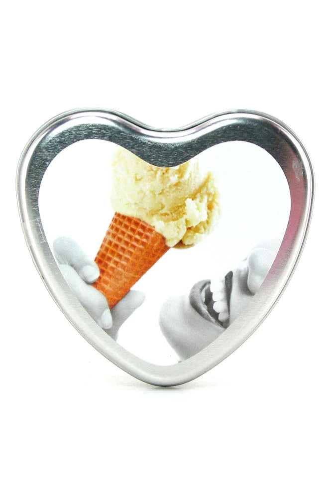 Edible Massage Oil Heart Candle